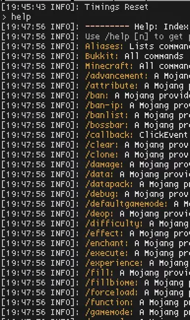 Minecraft Help Command Traumadump