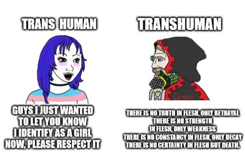 Trans Human vs Transhuman
