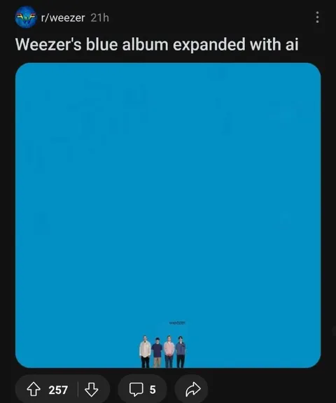 Weezer Blue Album Expanded With AI