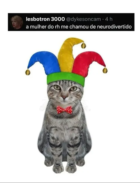 Gato neurodivertido do RH