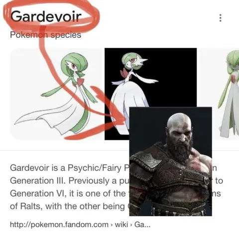 Gardevoir Looks Like Kratos