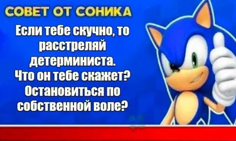 Совет от Соника-детерминиста