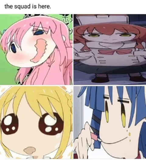 The Squad Is Here Anime Grid
