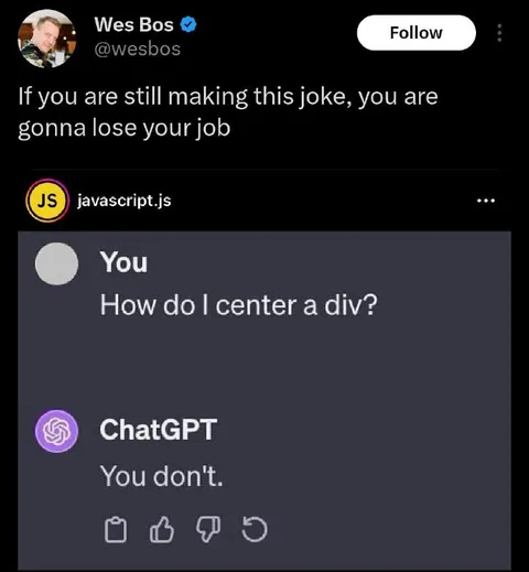 ChatGPT Can't Center a Div