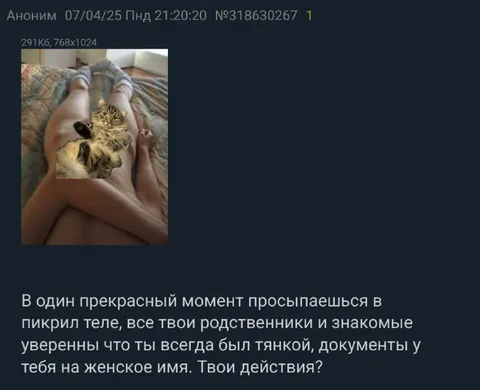 Просыпаешься в пикрил теле