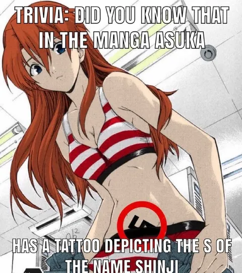 Asuka's Secret Shinji Tattoo