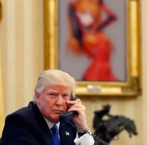 Трамп говорит по телефону