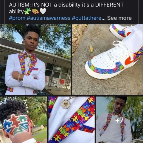 Autism Prom Puzzle Suit
