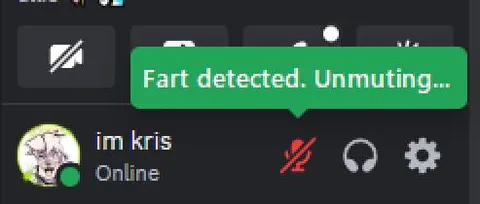 Fart Detected Unmuting