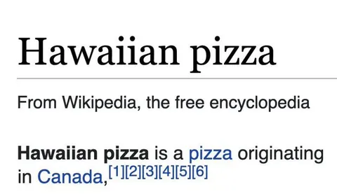 Hawaiian Pizza from Canada