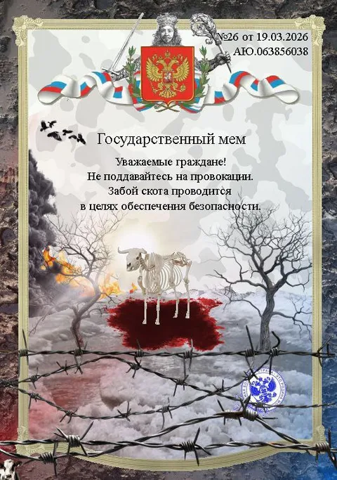 Государственный мем о забое скота
