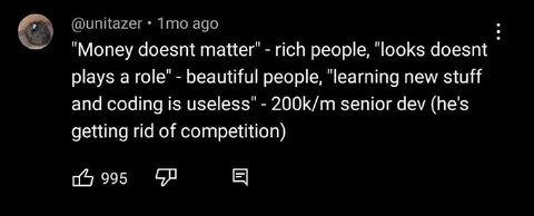 Senior Developer Eliminates Competition