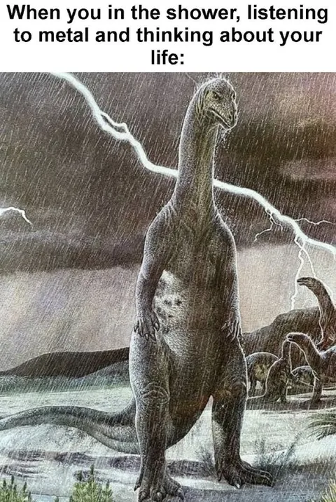 Dinosaur Thinking in the Shower
