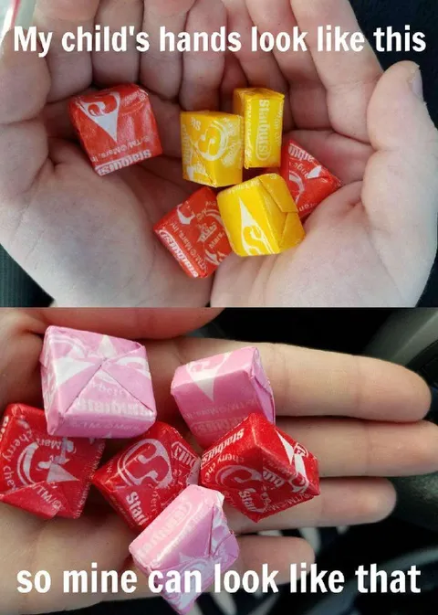 Child's Hands Look Like Starburst