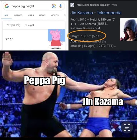 Peppa Pig Is Taller Than Jin Kazama