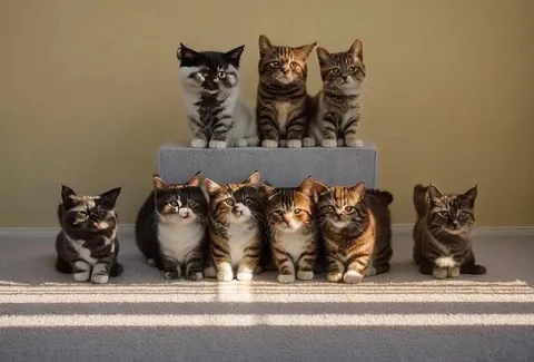Котята собрались вместе