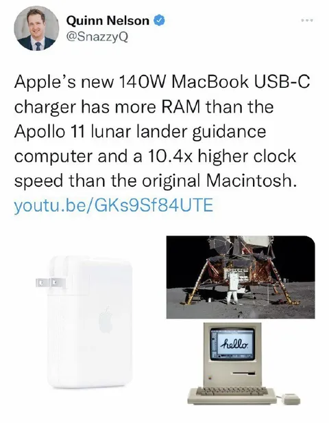 MacBook Charger Beats Apollo Computer