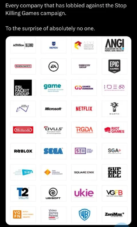 Stop Killing Games Lobbyists