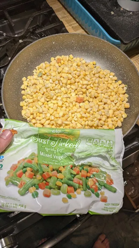 Corn Instead of Mixed Vegetables