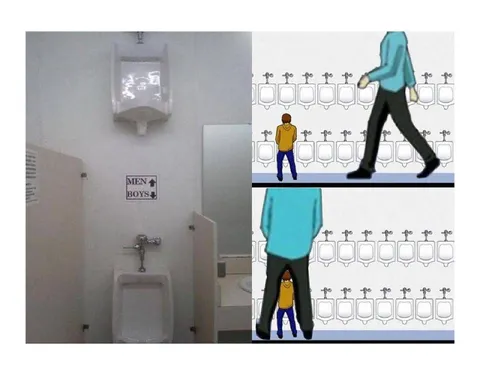 Tall Guy Blocks the Urinal