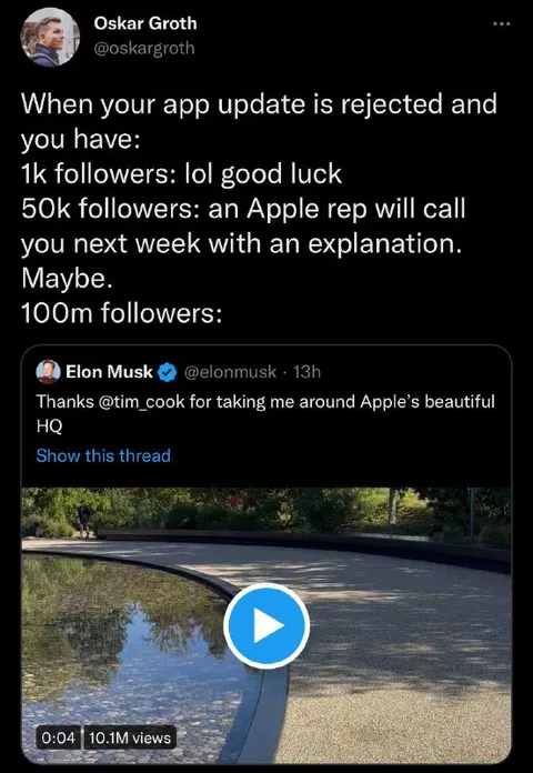 100m Followers Get Apple Tour