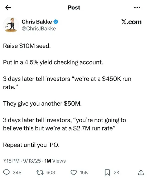 The Infinite Startup Run Rate
