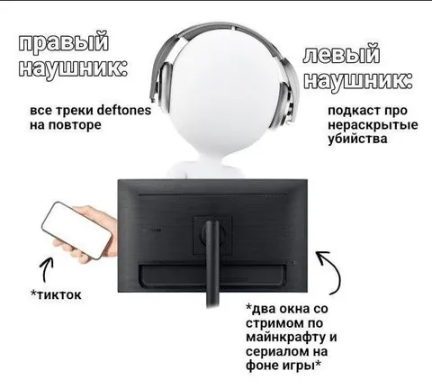 Правый и левый наушник