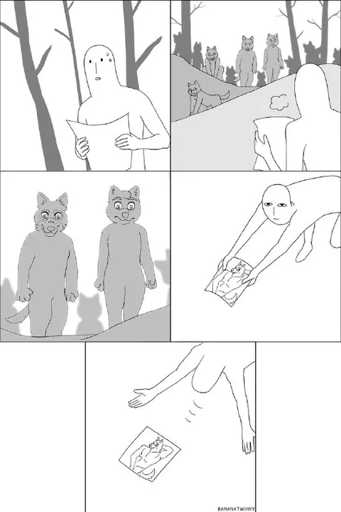 Человек среди котолюдей