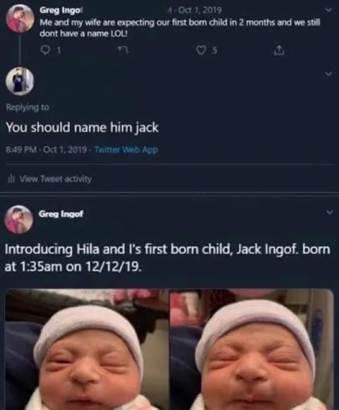 Naming the Baby Jack
