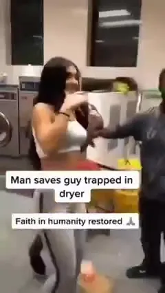 Man Saves Guy Trapped in Dryer