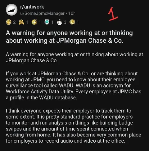 JPMorgan WADU Surveillance Warning