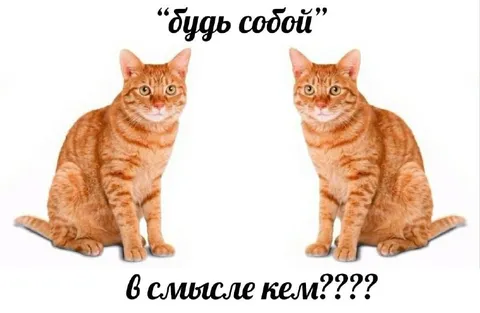 Будь собой — в смысле кем?