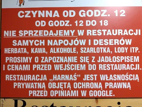 Restauracja chroniona przed opiniami
