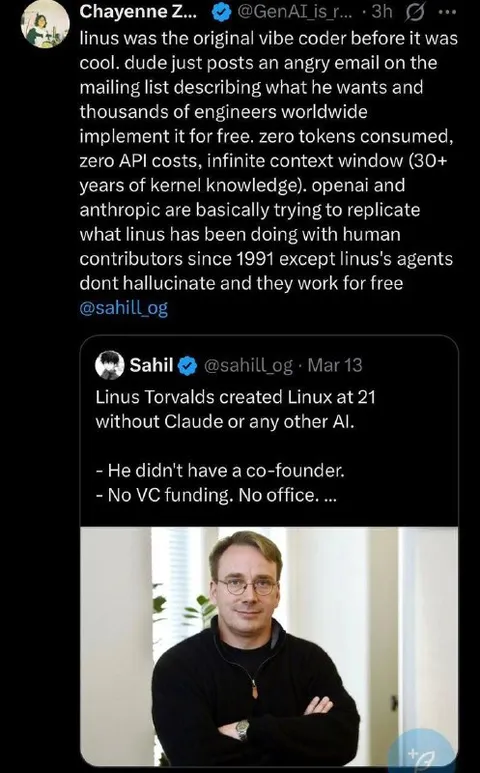 Linus Was the Original Vibe Coder