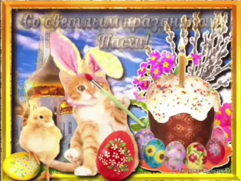 С Пасхой от котика