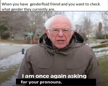 Bernie Asking for Pronouns