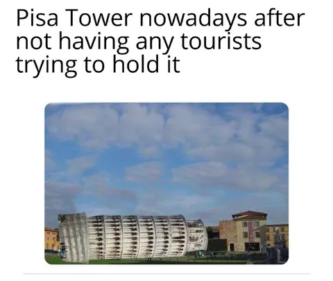 Pisa Tower Without Tourists