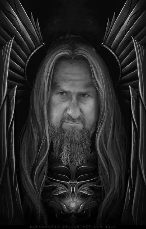 Мрачный бородатый воин