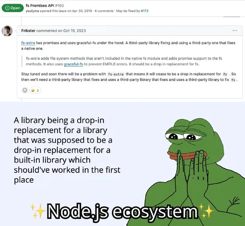 Node.js Dependency Replacement Spiral