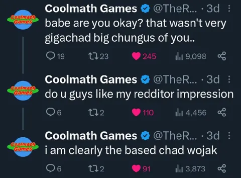 Coolmath Games Redditor Impression