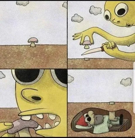 Инопланетянин нашёл человечка