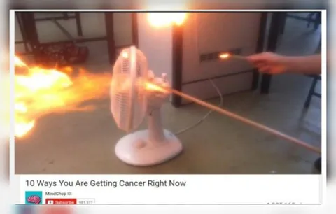 Fan Blows Fire at Laser