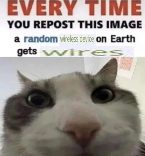 Every Repost Gives Wi-Fi Wires