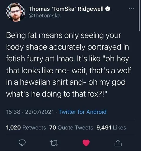 Fat Person Sees Furry Art