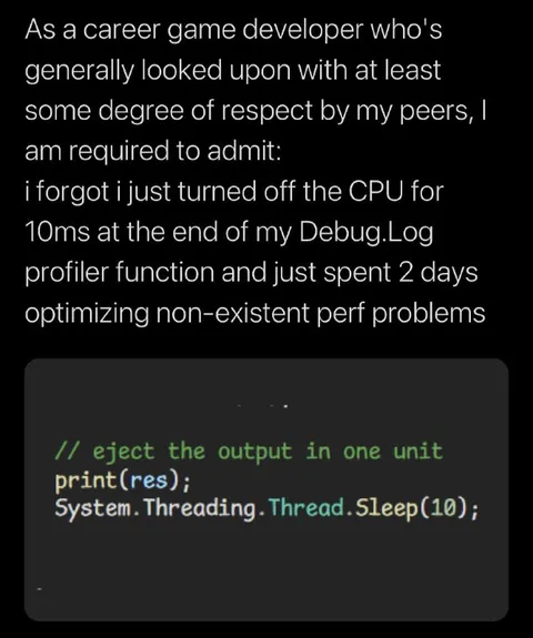 Optimizing a Nonexistent Performance Problem