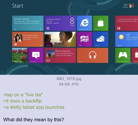 Windows 8 Live Tile Backflip