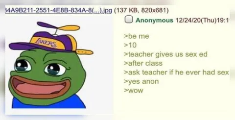 Pepe Asks the Sex Ed Teacher