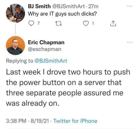 IT Guy Server Power Button