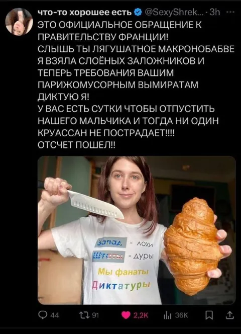Официальное обращение к Франции
