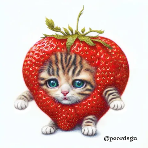 Котик-клубника